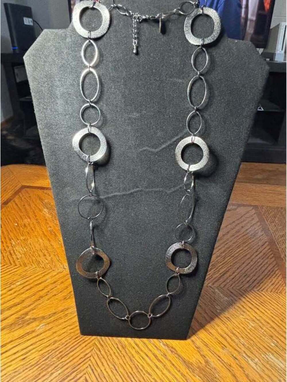 Express Silver-Tone Long Link Necklace